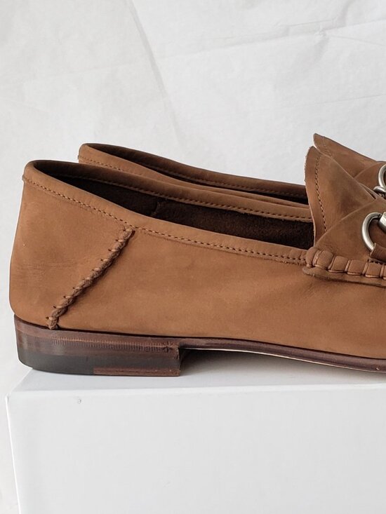 Gucci Men\'s Horsebit Suede Moccasins Brown Loafers Size 10 $1050 main image 10